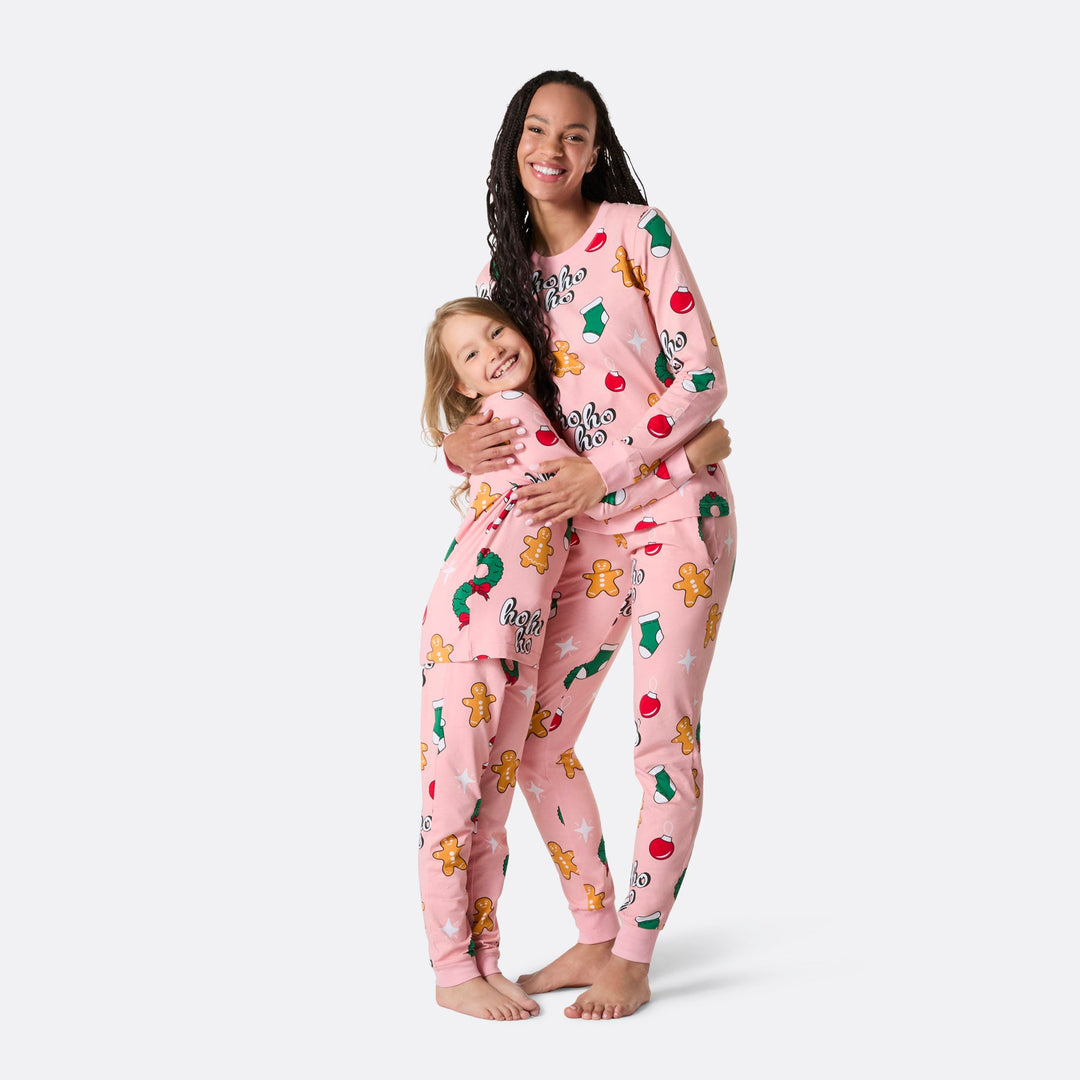 Lyserød Hohoho Julepyjamas Børn