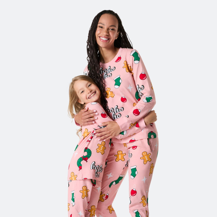 Lyserød Hohoho Julepyjamasser Familie