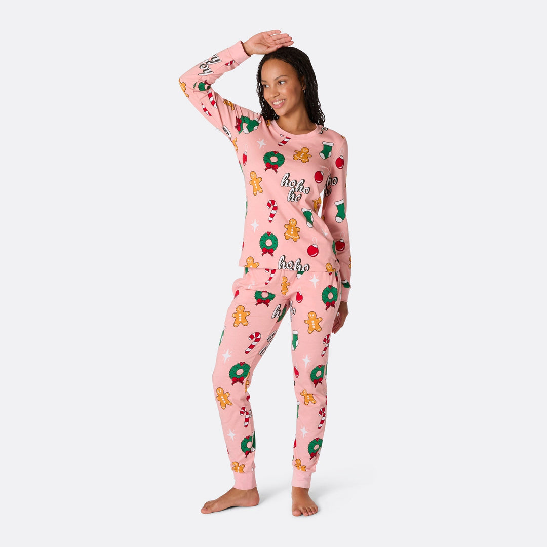 Lyserød Hohoho Julepyjamasser Familie