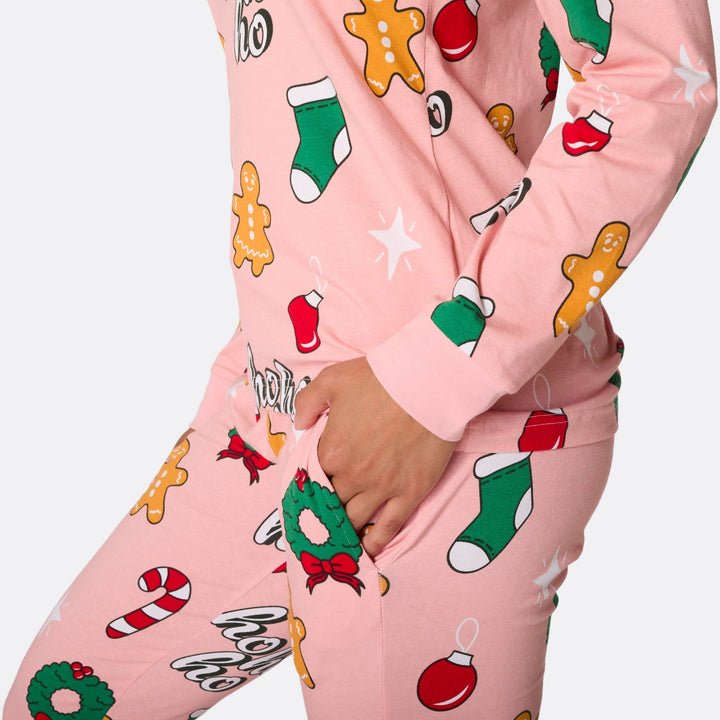 Lyserød Hohoho Julepyjamasser Familie