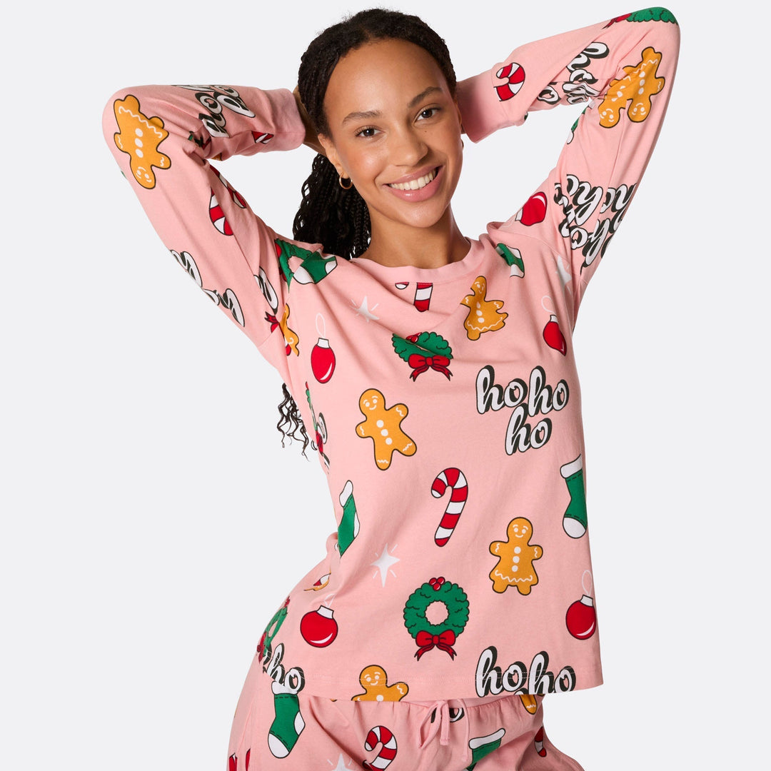 Lyserød Hohoho Julepyjamasser Familie