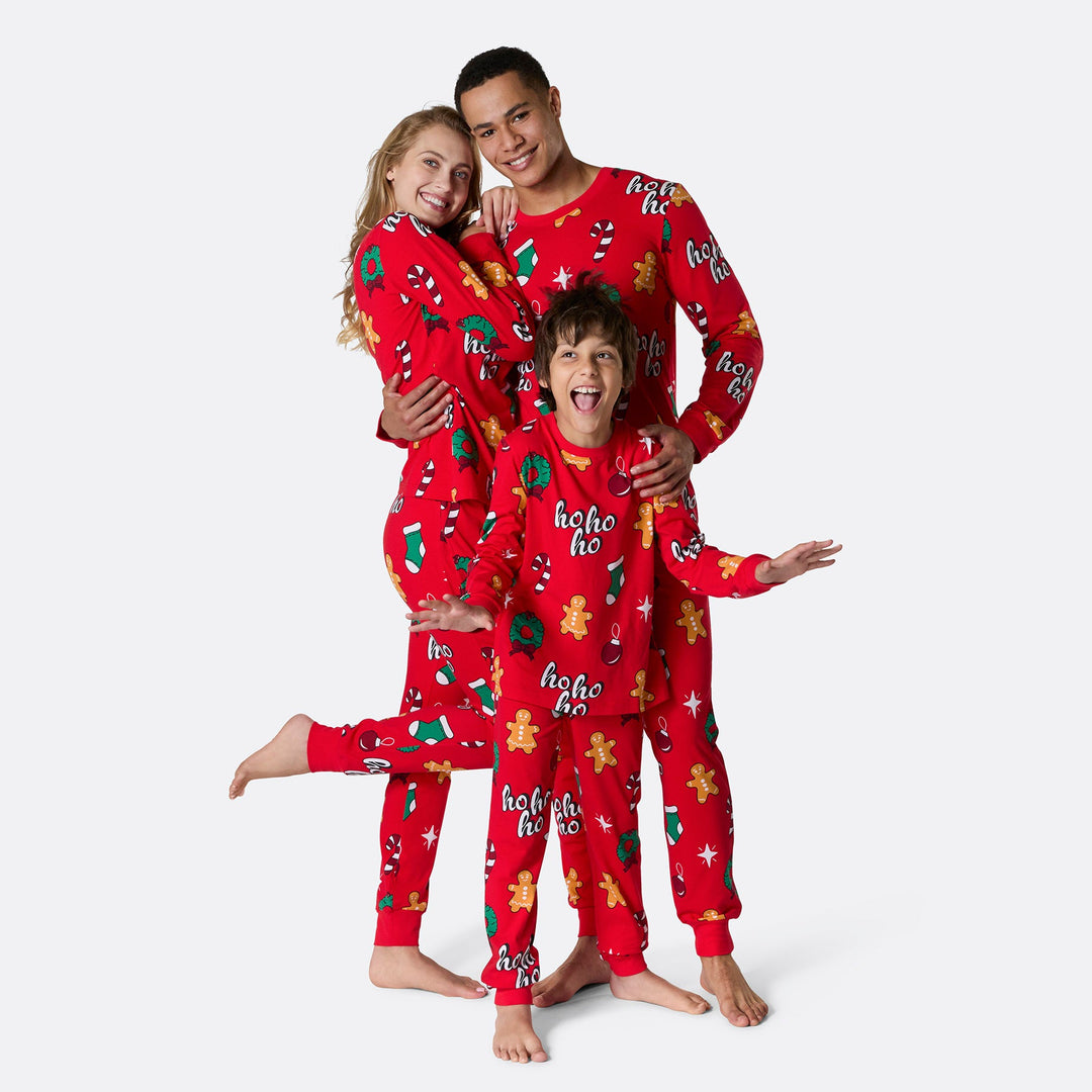 Hohoho Rød Julepyjamasser Familie