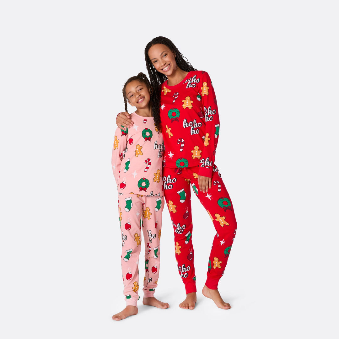 Hohoho Rød Julepyjamas Dame