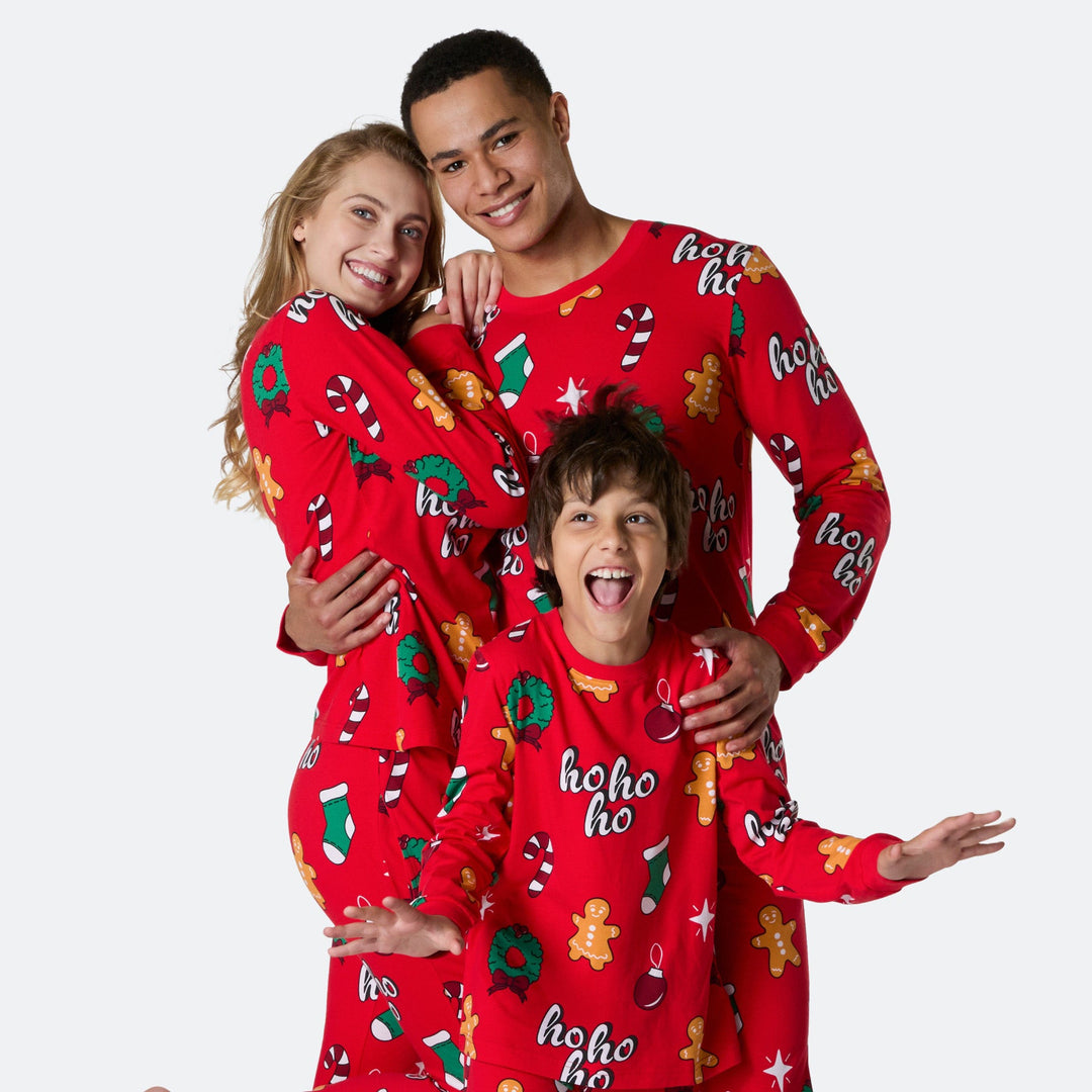 Hohoho Rød Julepyjamasser Familie