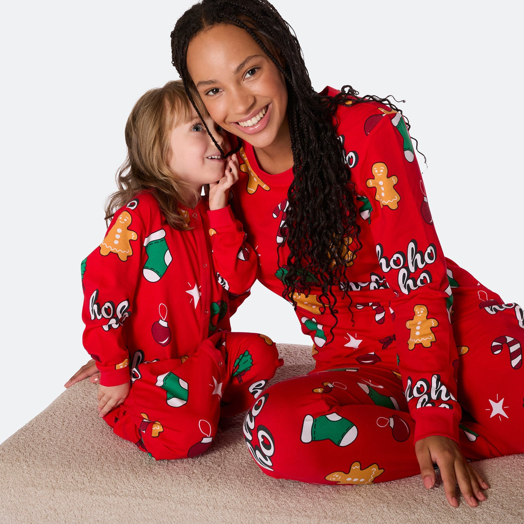 Hohoho Rød Julepyjamasser Familie