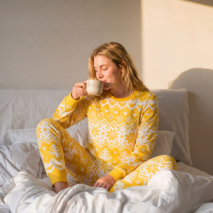 Strikkemønstret Påskepyjamas Dame