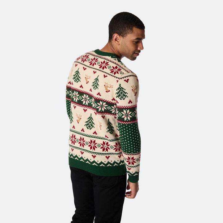 Retro Juletræ Julesweater Herre