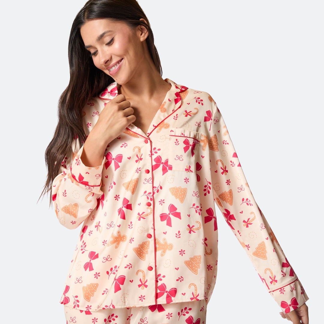 Peberkage Satin Julepyjamas Dame