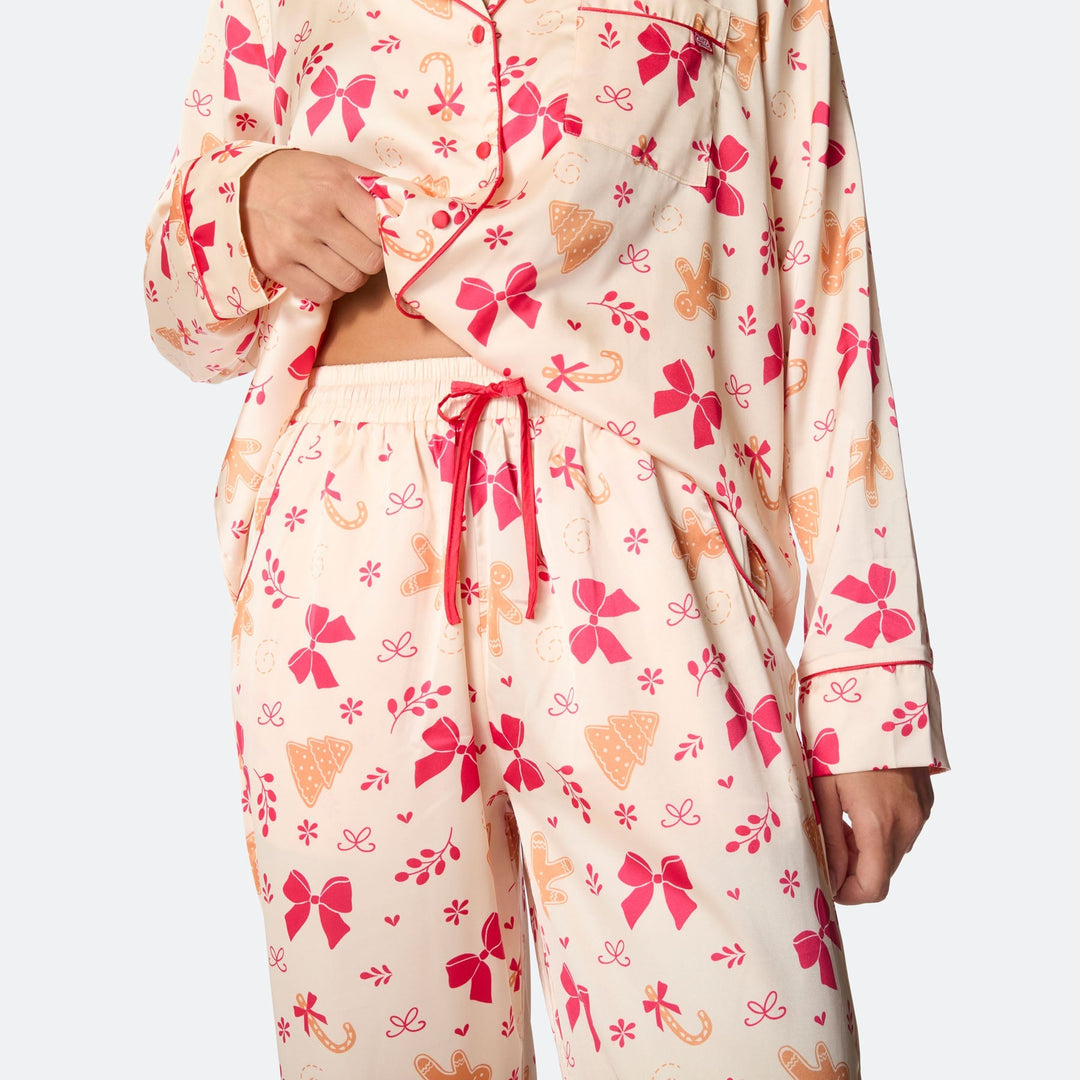 Peberkage Satin Julepyjamas Dame