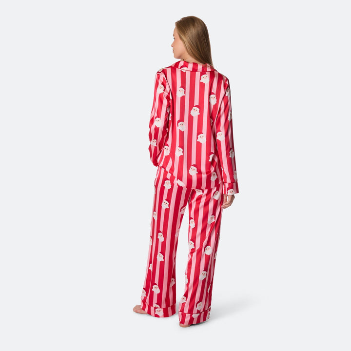 Stribet Satin Julepyjamas Dame