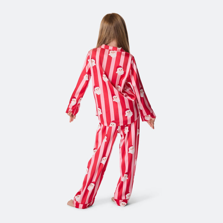 Stribet Satin Julepyjamas Børn