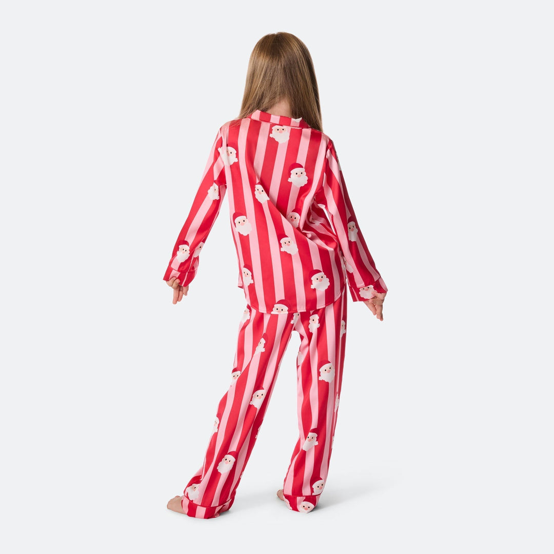 Stribet Satin Julepyjamas Børn