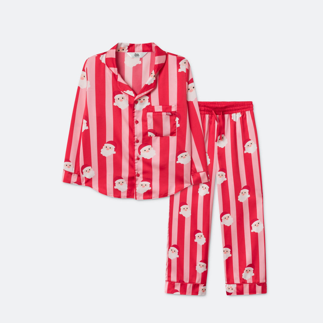 Stribet Satin Julepyjamas Børn