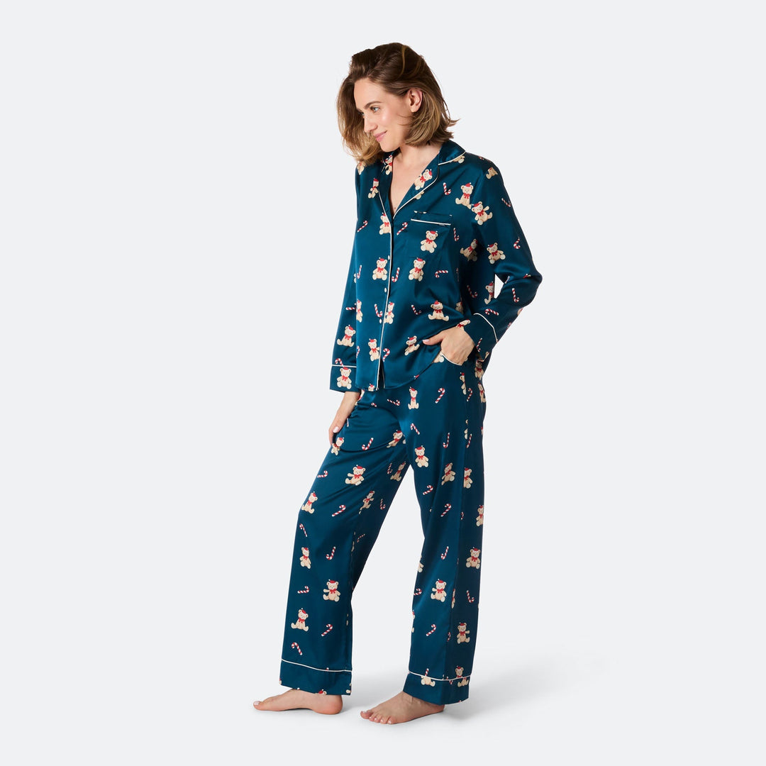Teddybjørn Satin Julepyjamas Dame