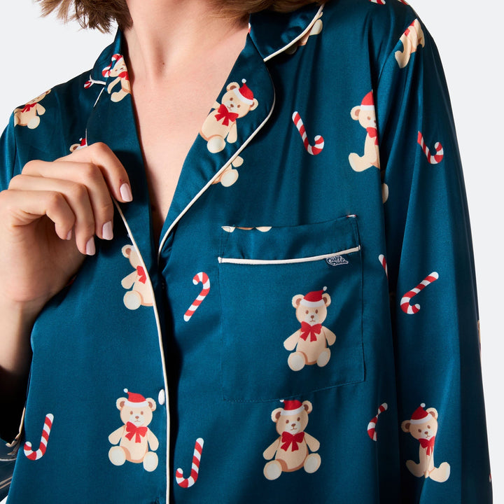 Teddybjørn Satin Julepyjamas Dame