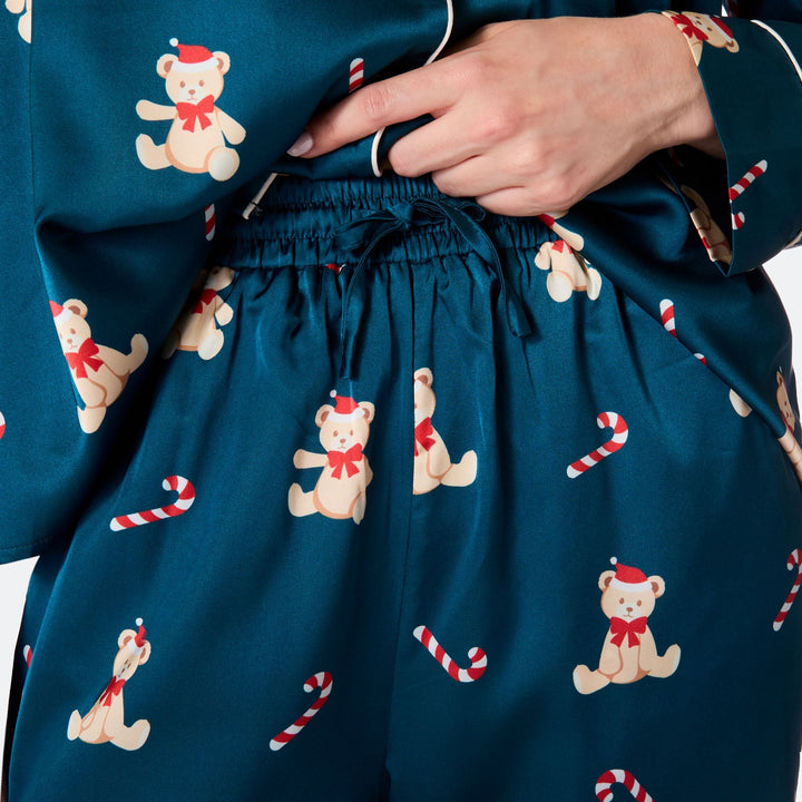 Teddybjørn Satin Julepyjamas Dame