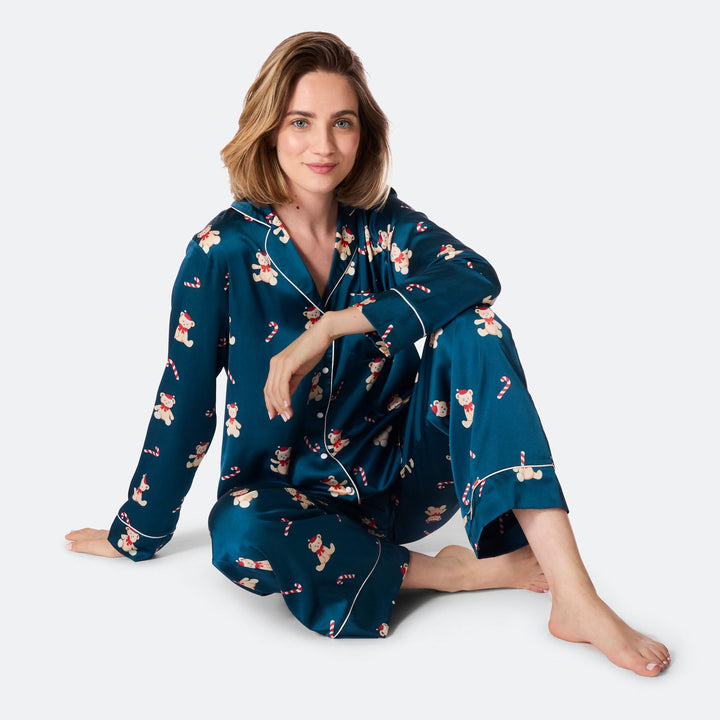 Teddybjørn Satin Julepyjamas Dame