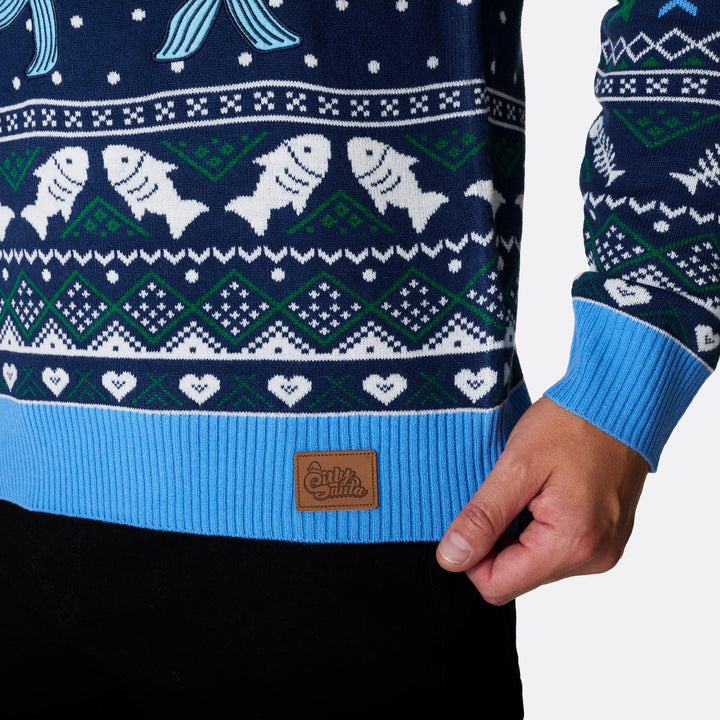 De Tre Vise Fisk Julesweater Herre
