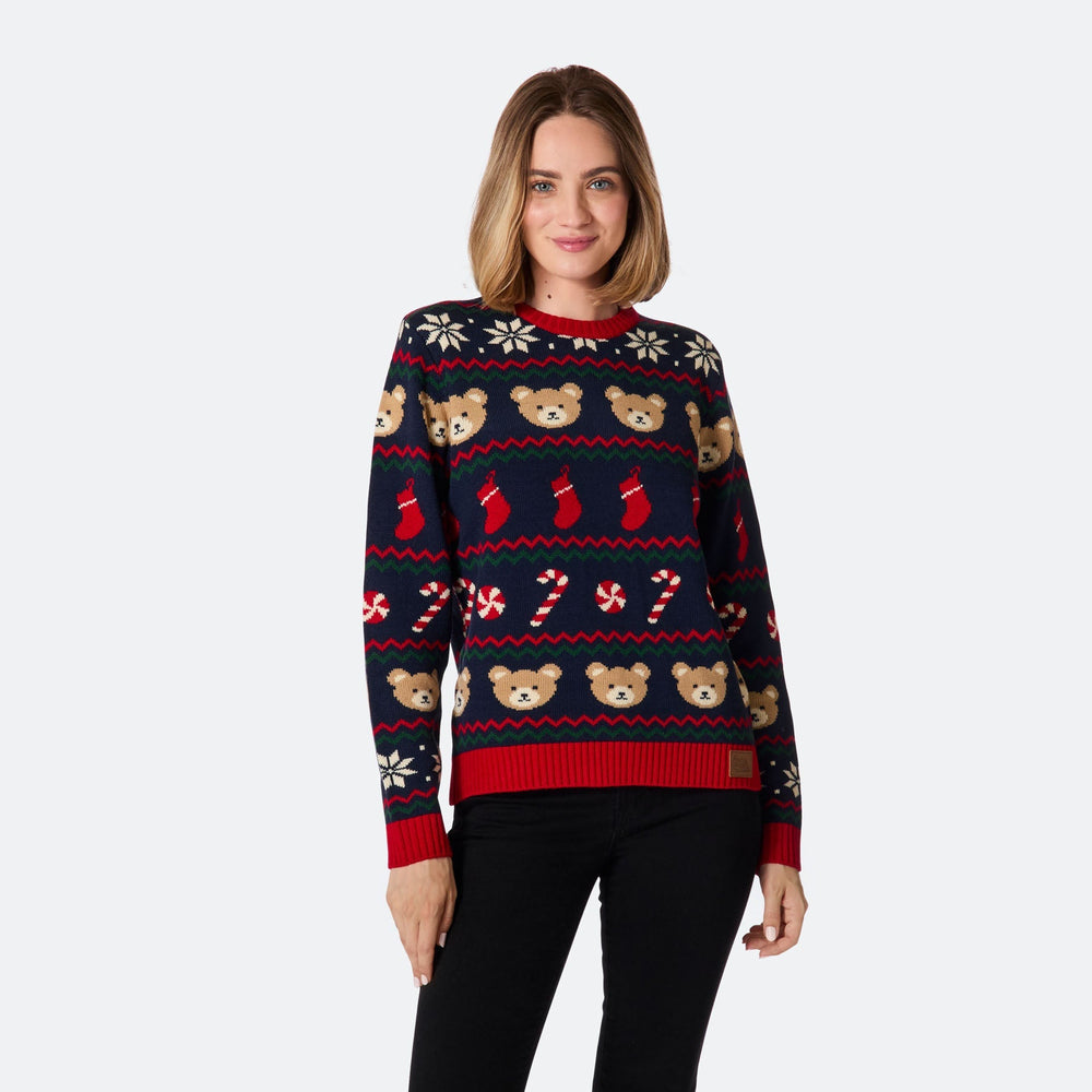 Teddybjørn Julesweater Dame