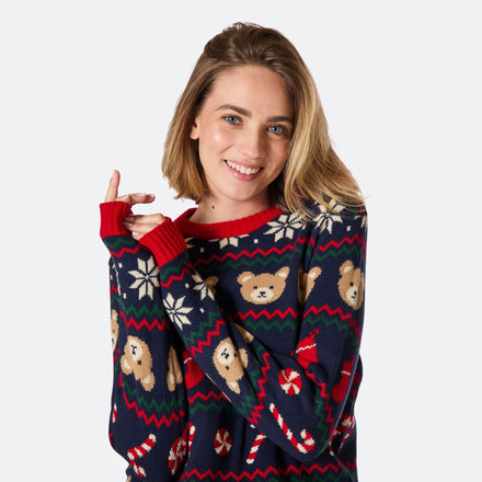 Teddybjørn Julesweater Dame