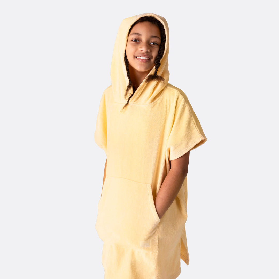 Abrikosfarvet Badeponcho Børn