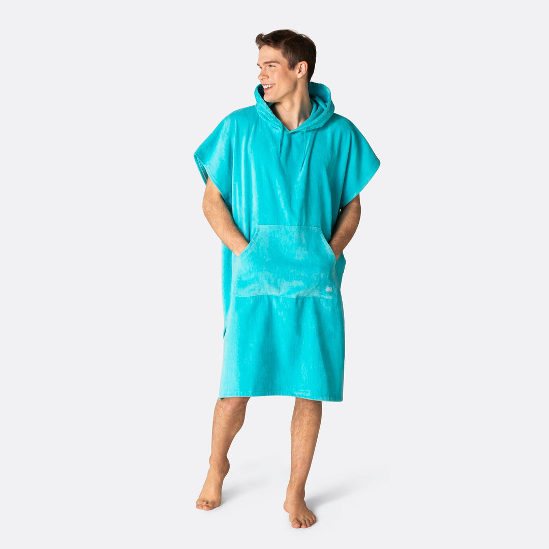 Koralblå Badeponcho