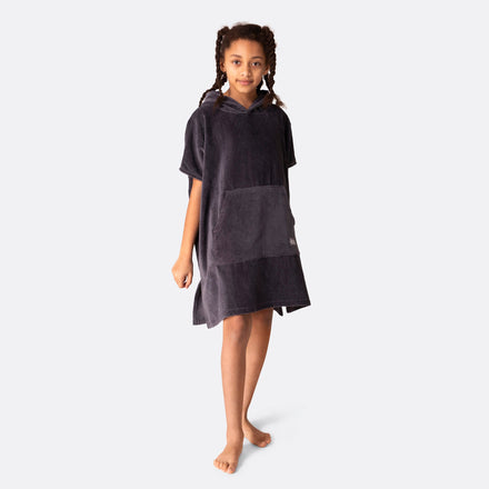 Kulgrå Badeponcho Børn