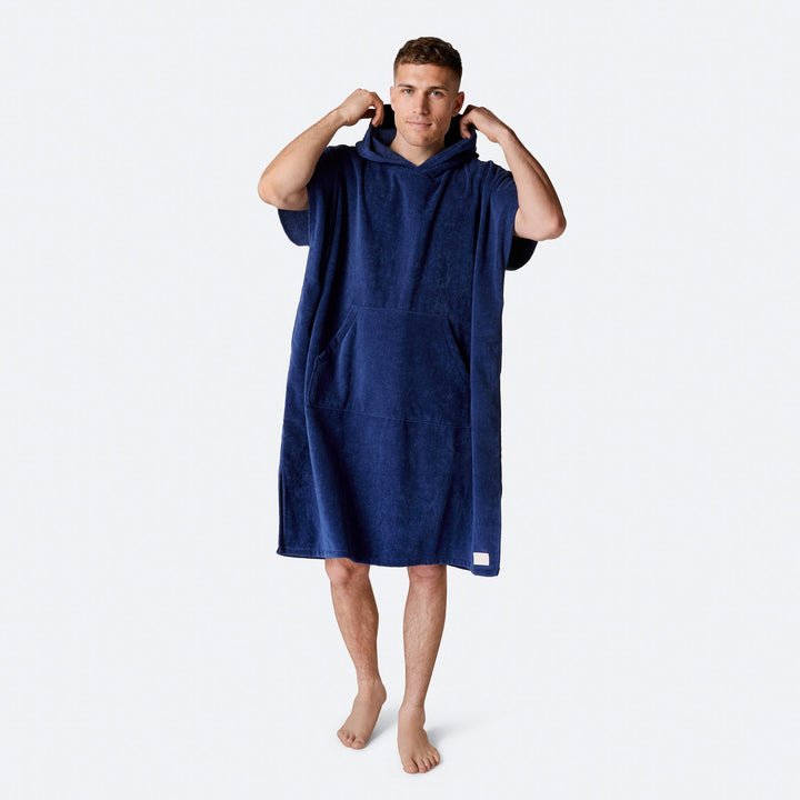 Marineblå Badeponcho