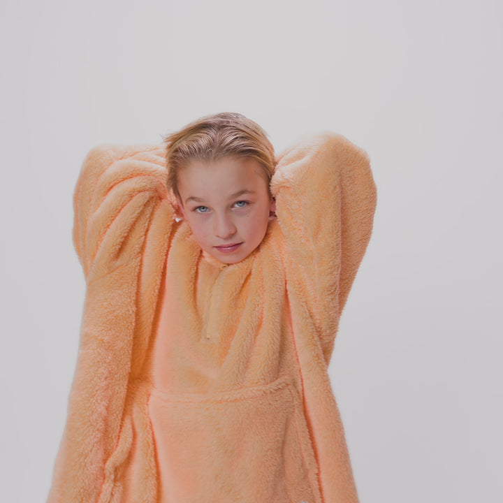 Peach Teddy HappyHoodie Barn