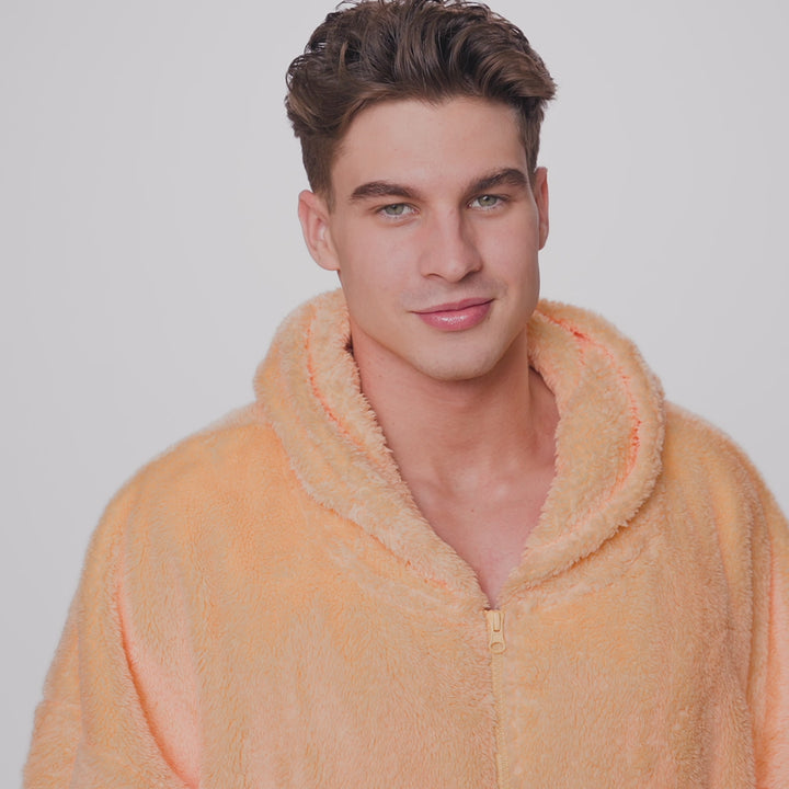 Peach Teddy HappyHoodie