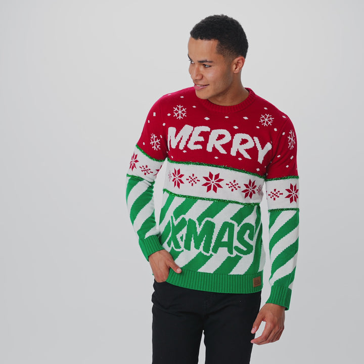 Merry Xmas Julesweater Herre