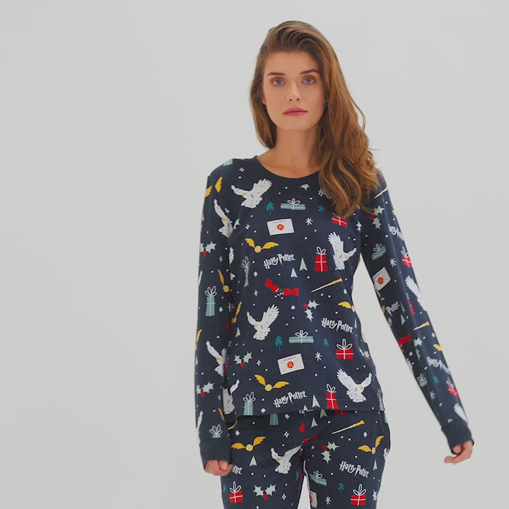 Blå Harry Potter Pyjamas Dame