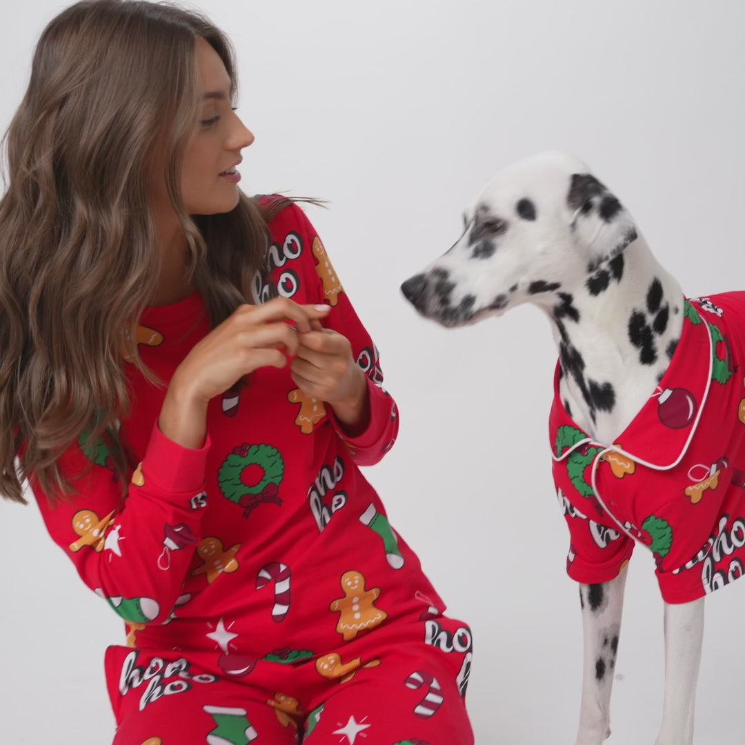 Rød Hohoho Julepyjamas til Hunde