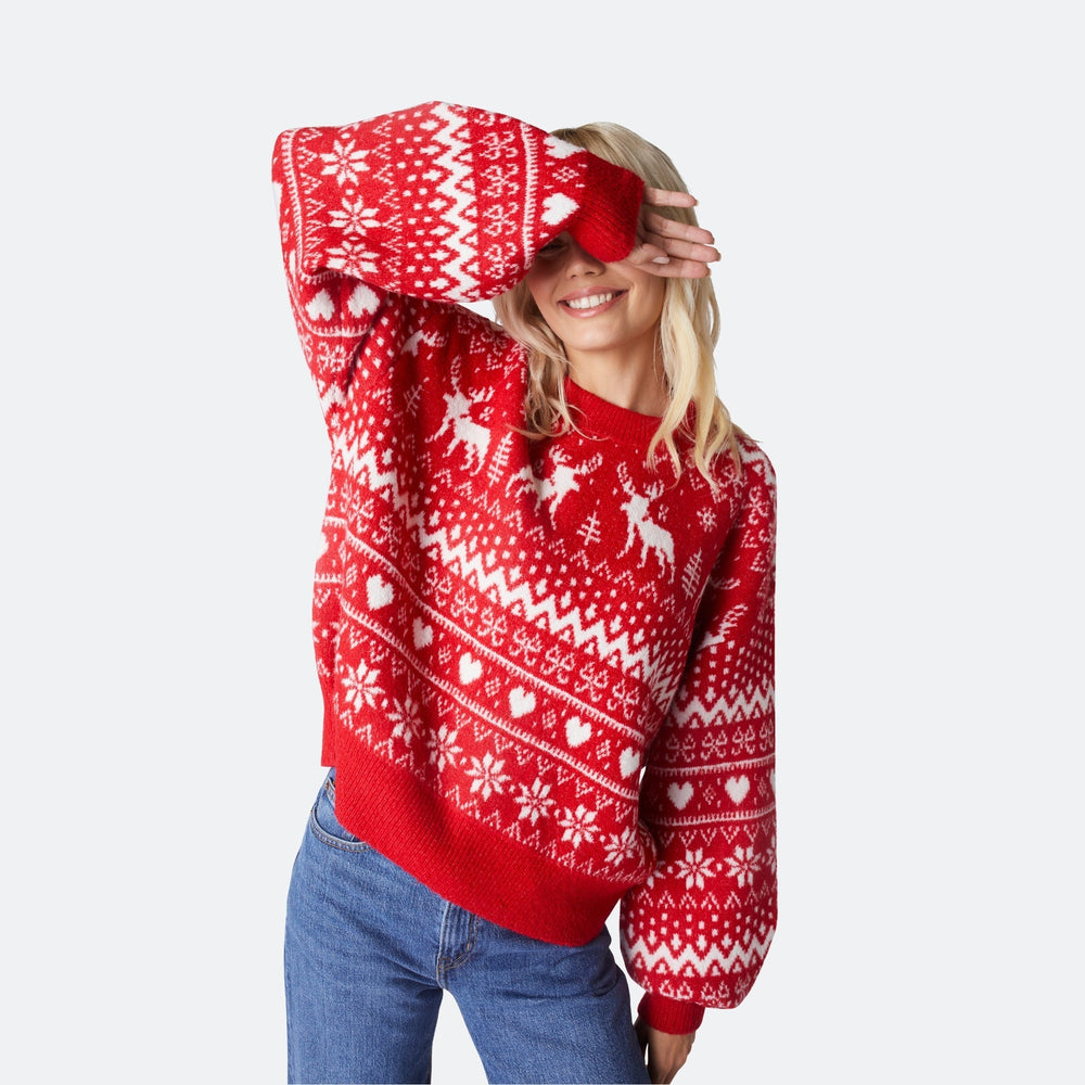 Rensdyr Oversized Julesweater Dame