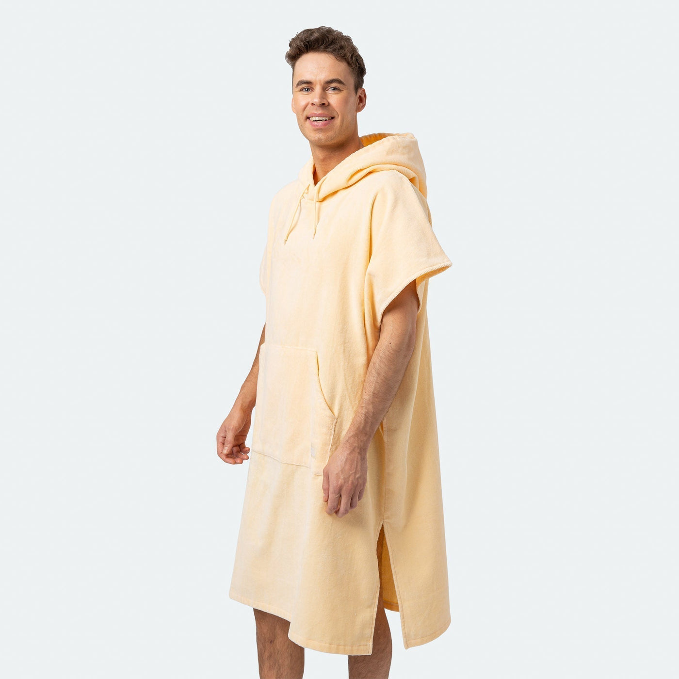 Abrikosfarvet Towel Poncho