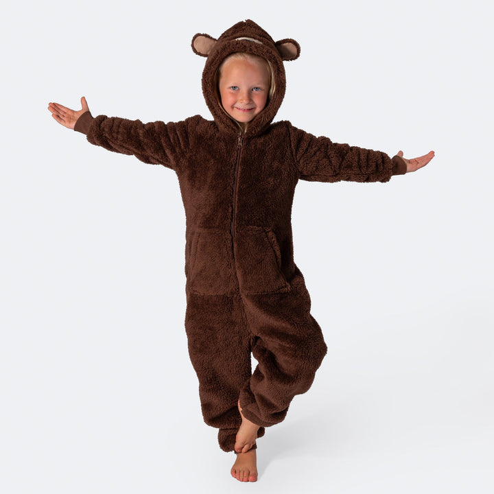 Brun Bamsebjørn Onesie Børn