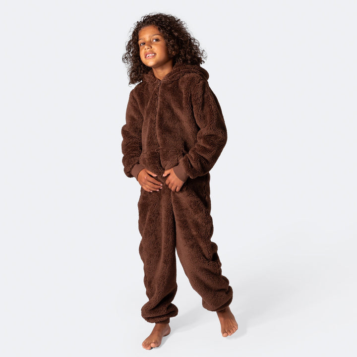 Brun Bamsebjørn Onesie Børn