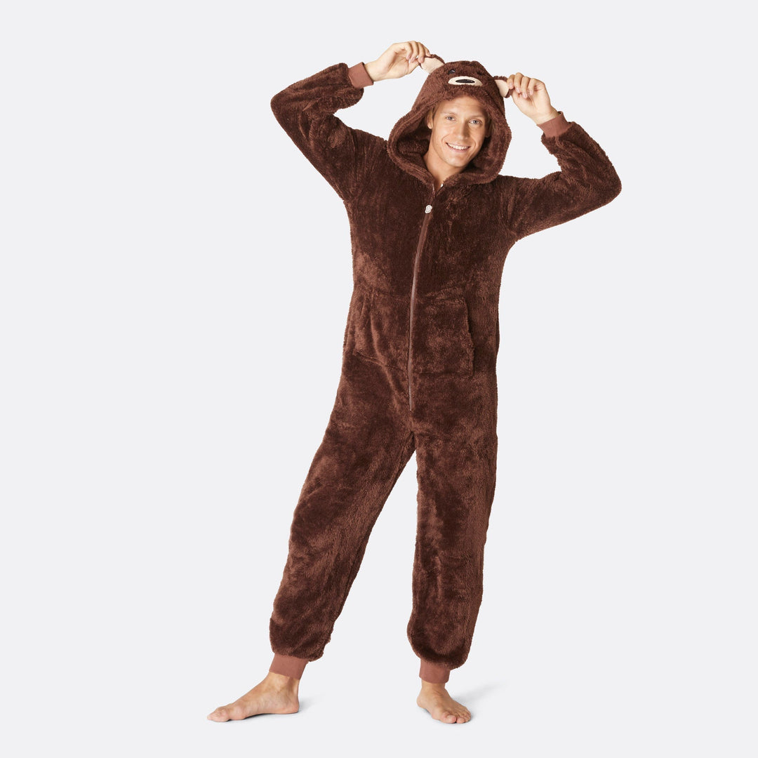 Brun Bamsebjørn Onesie Herre