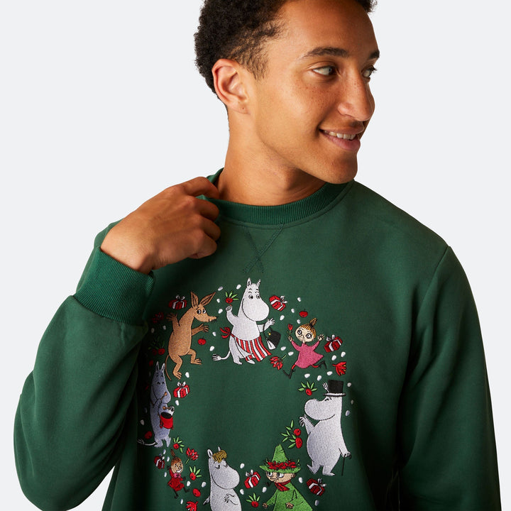 Grøn Mumi Julesweatshirt Herre