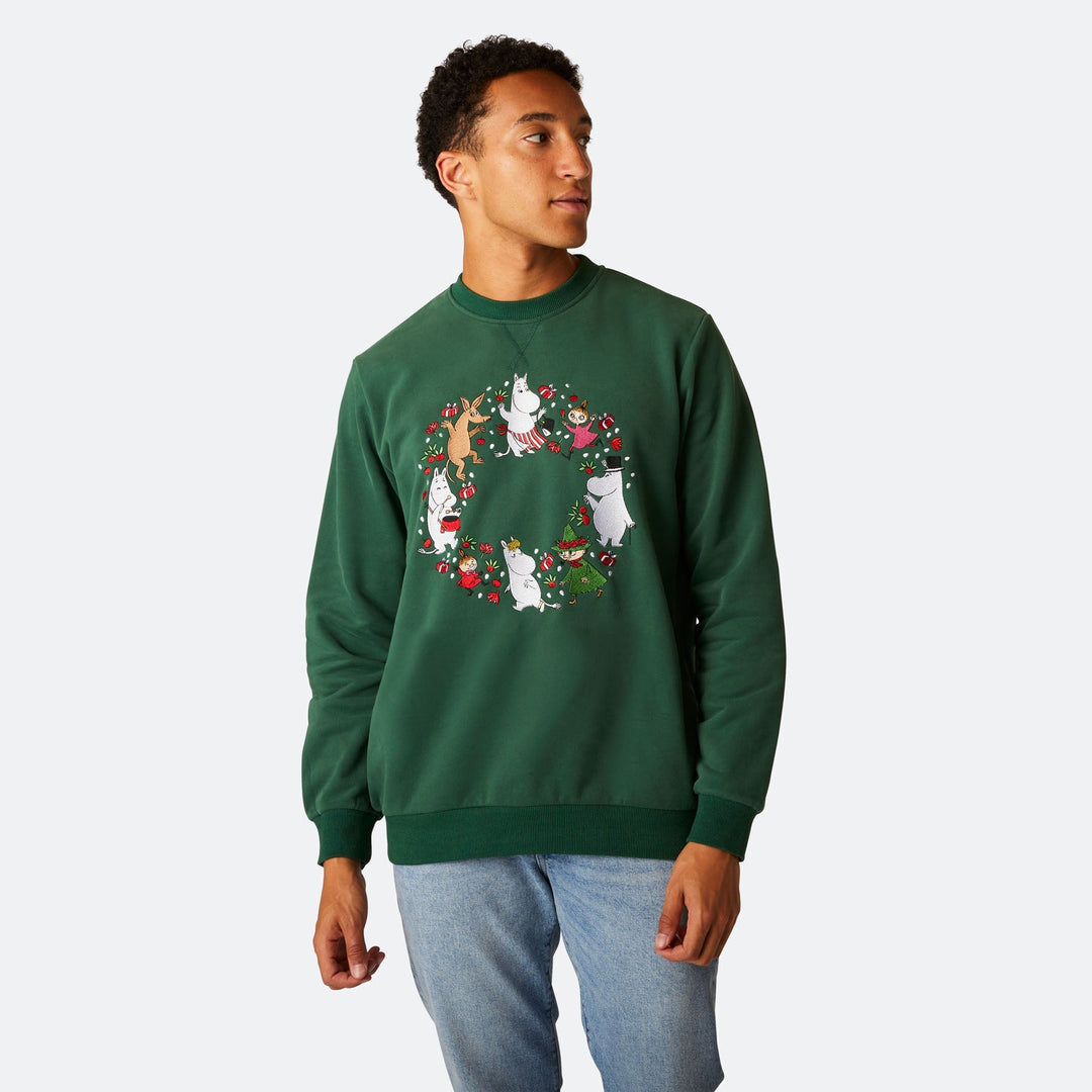 Grøn Mumi Julesweatshirt Herre