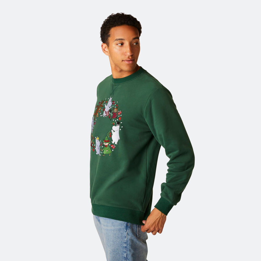 Grøn Mumi Julesweatshirt Herre