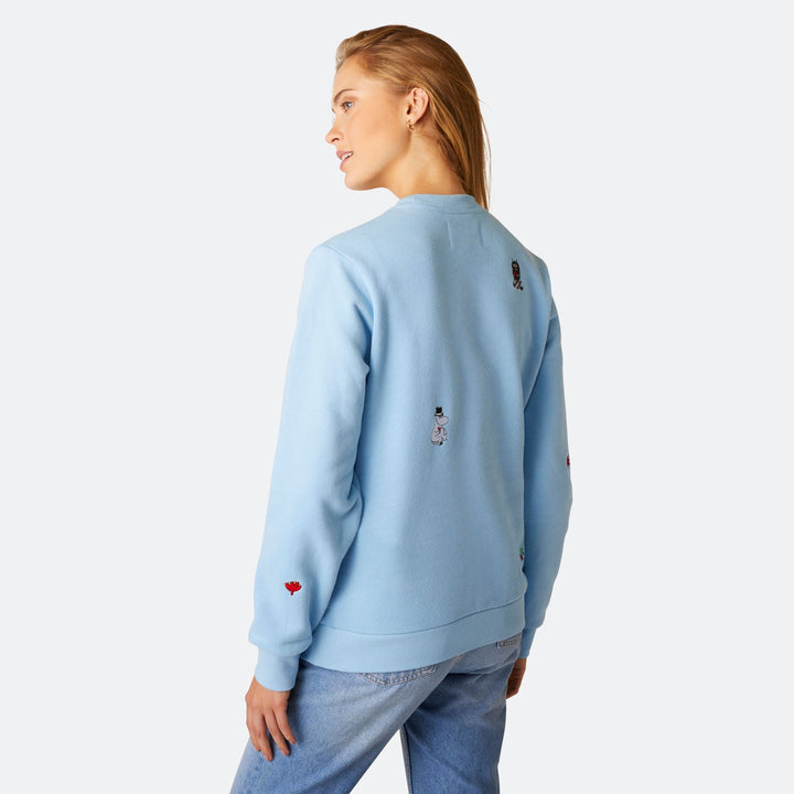 Blå Mumi Julesweatshirt Dame