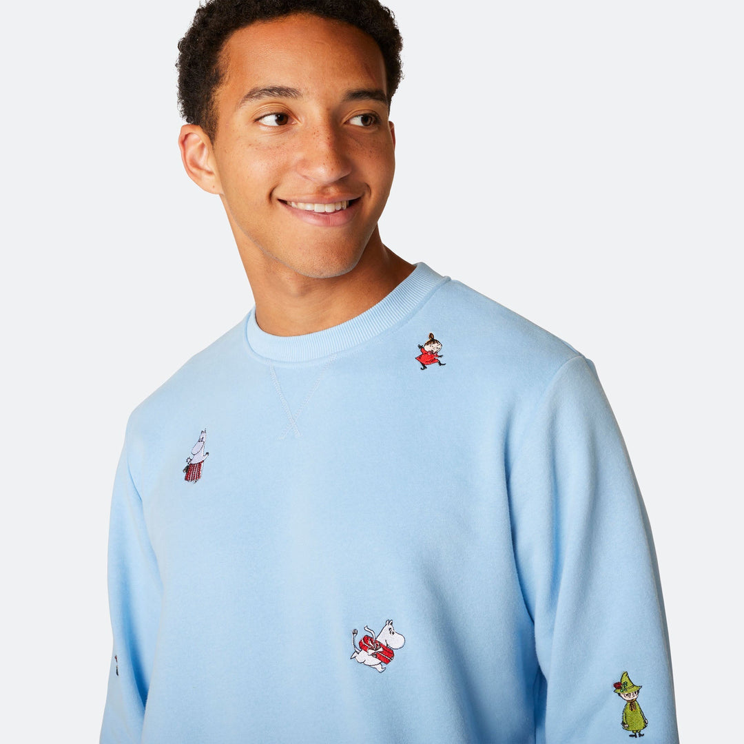 Blå Mumi Julesweatshirt Herre