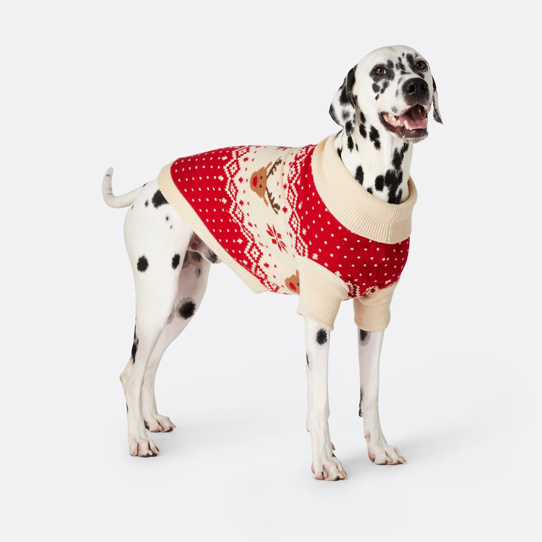 Retro Rensdyr Julesweater til hunde