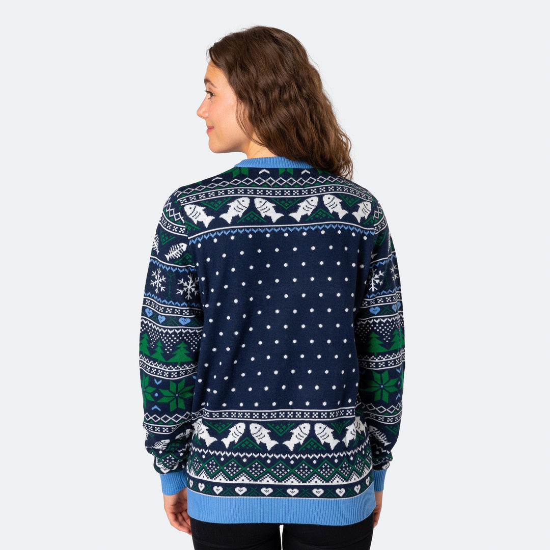 De Tre Vise Fisk Julesweater Dame