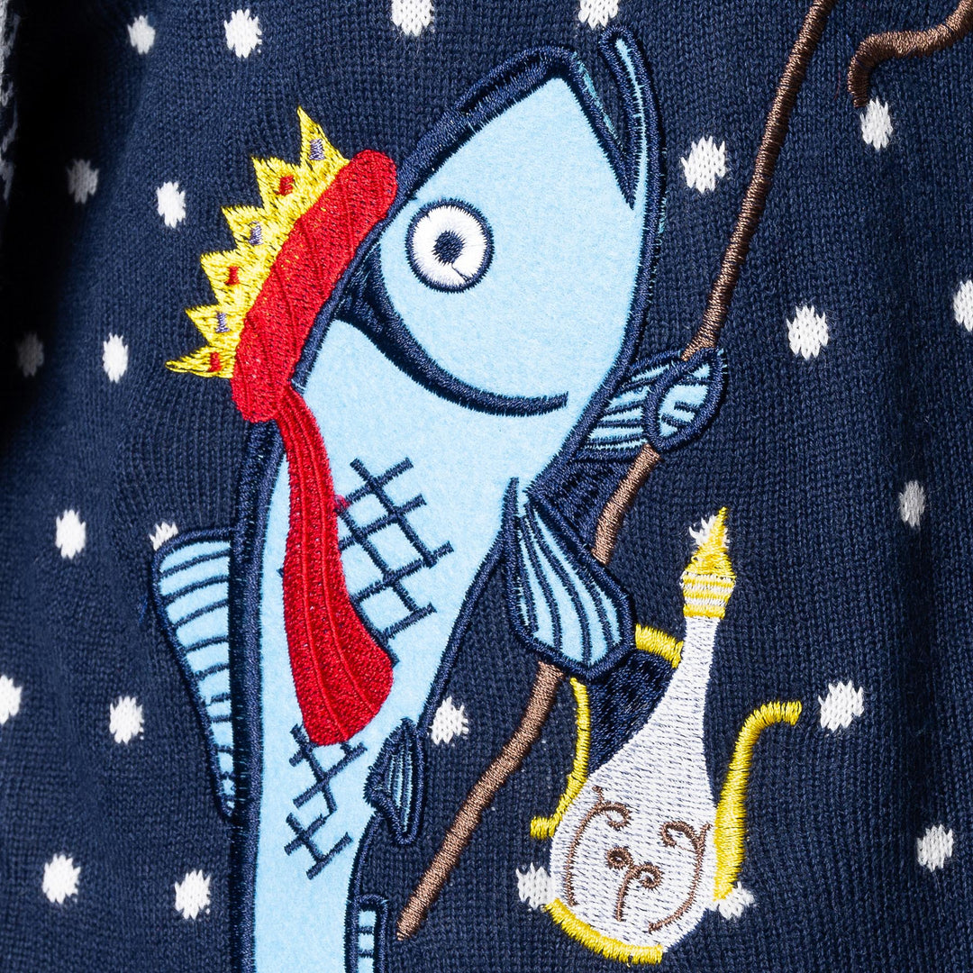 De Tre Vise Fisk Julesweater Dame