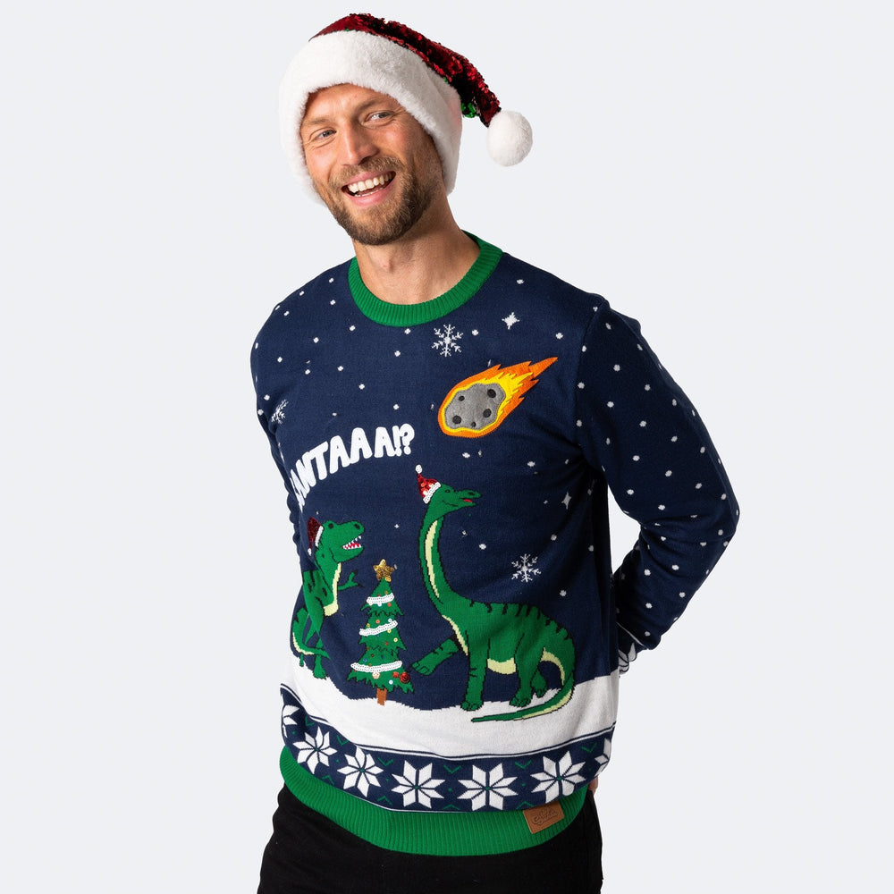 Dinosaur Julesweater Herre