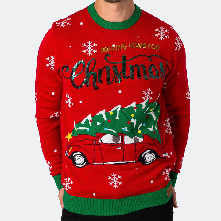 Driving Home For Christmas Julesweater Herre