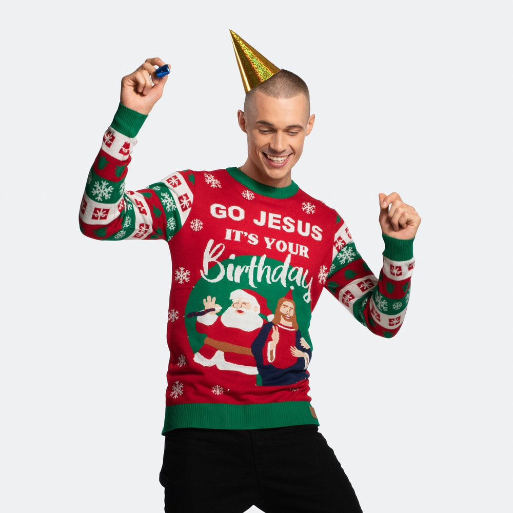 Go Jesus, it´s Your Birthday! Julesweater Herre