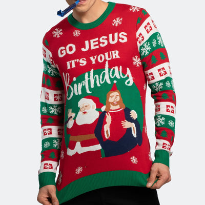 Go Jesus, it´s Your Birthday! Julesweater Herre